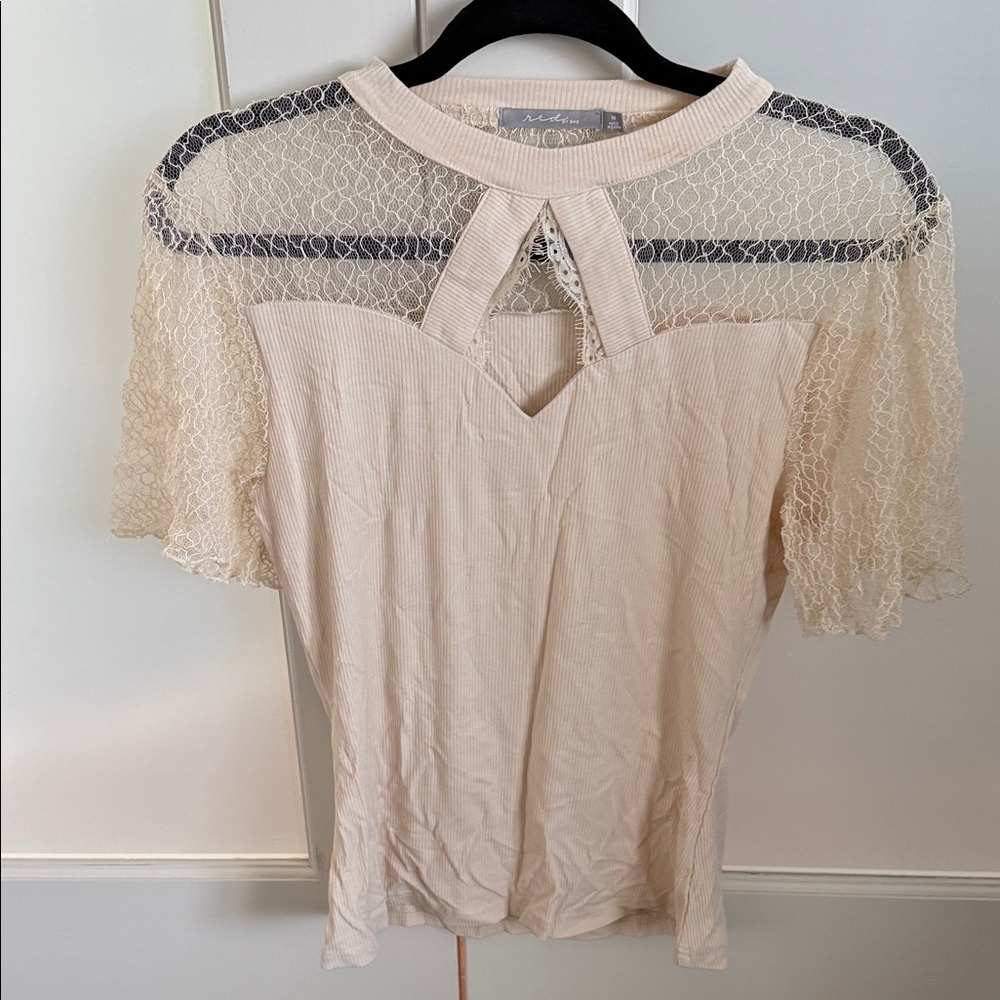 Chic Cream Lace Blouse for Women